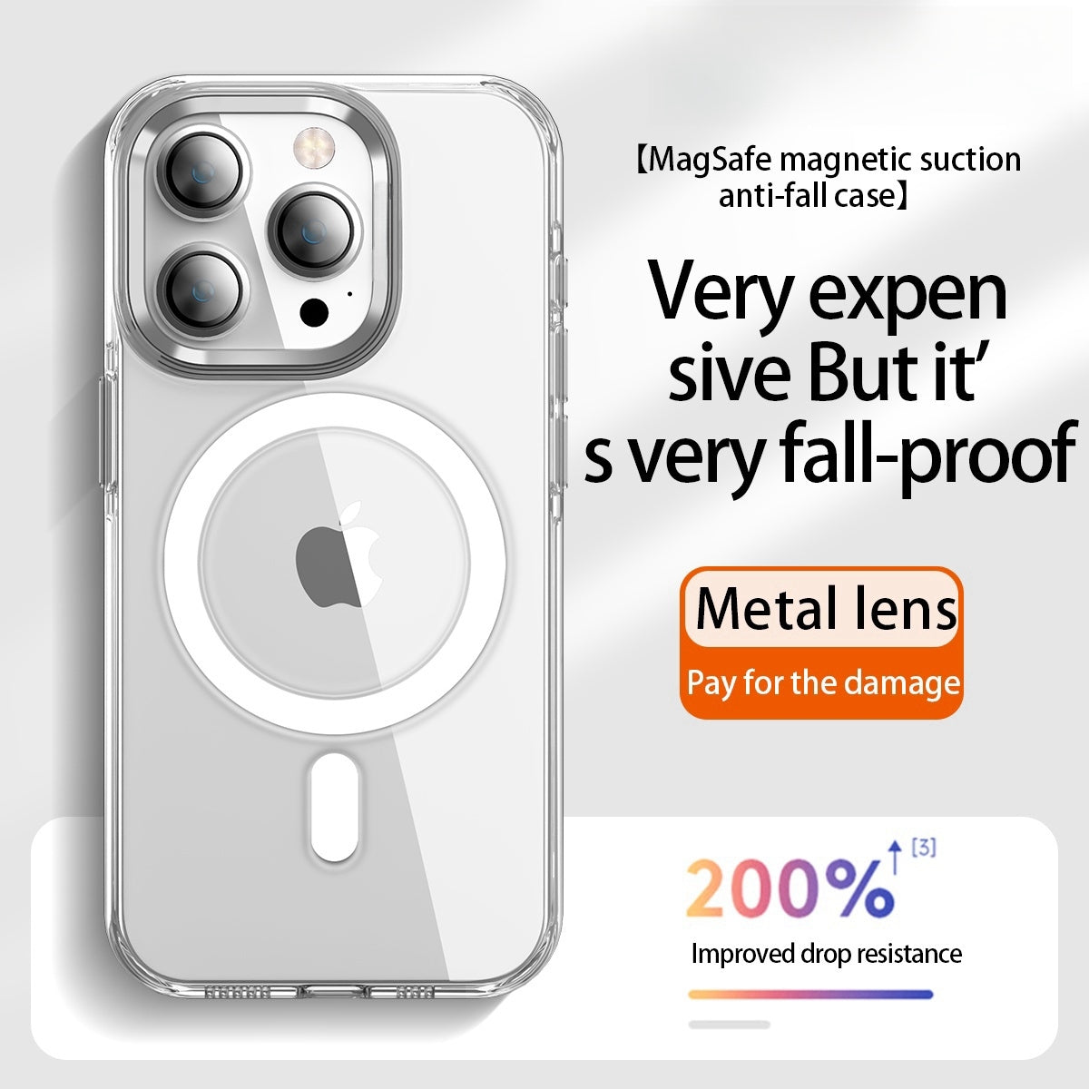 Magnetic Clear Designed for iPhone 14/15 Series Case Compatible with MagSafe & Anti-Yellowing Military Grade Protective Shockproof Slim Thin Hard Cover